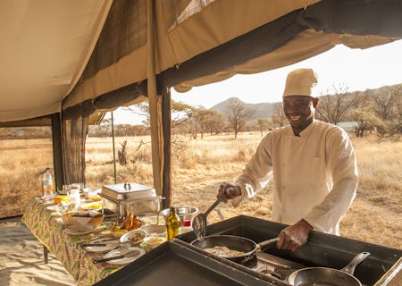Chef preparing breakfast