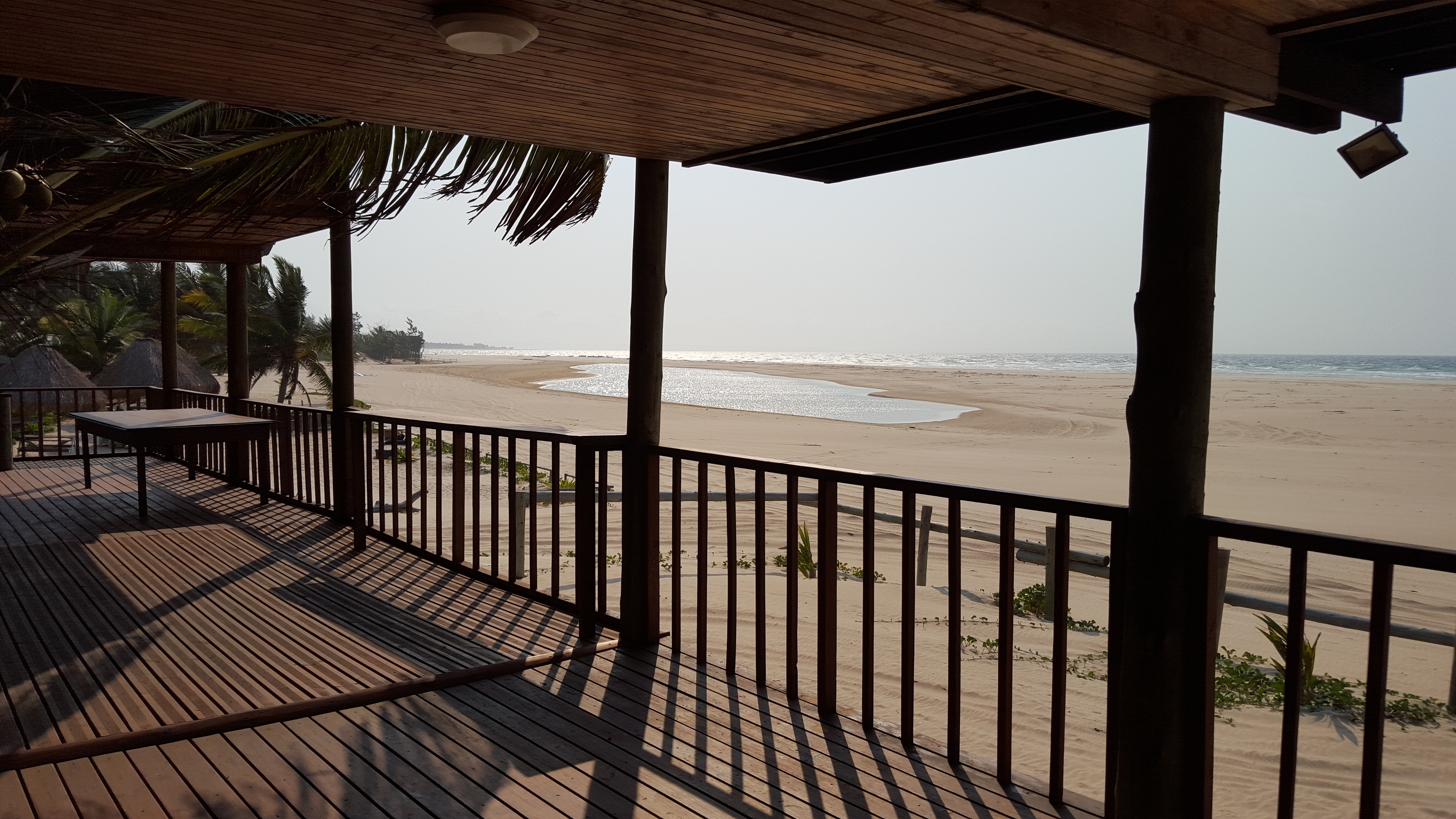 Deck overlooking beach