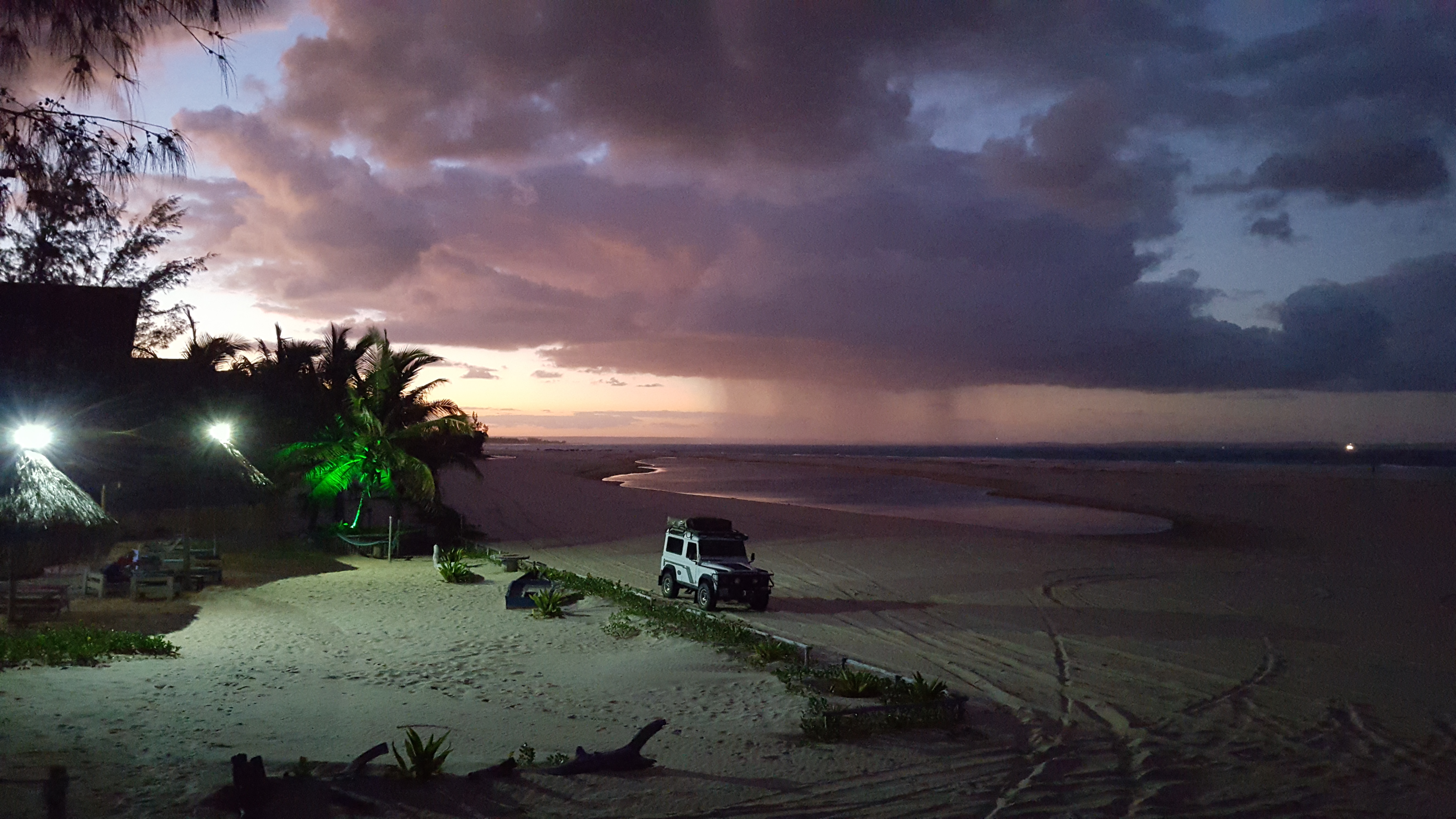 View over restaurant garden