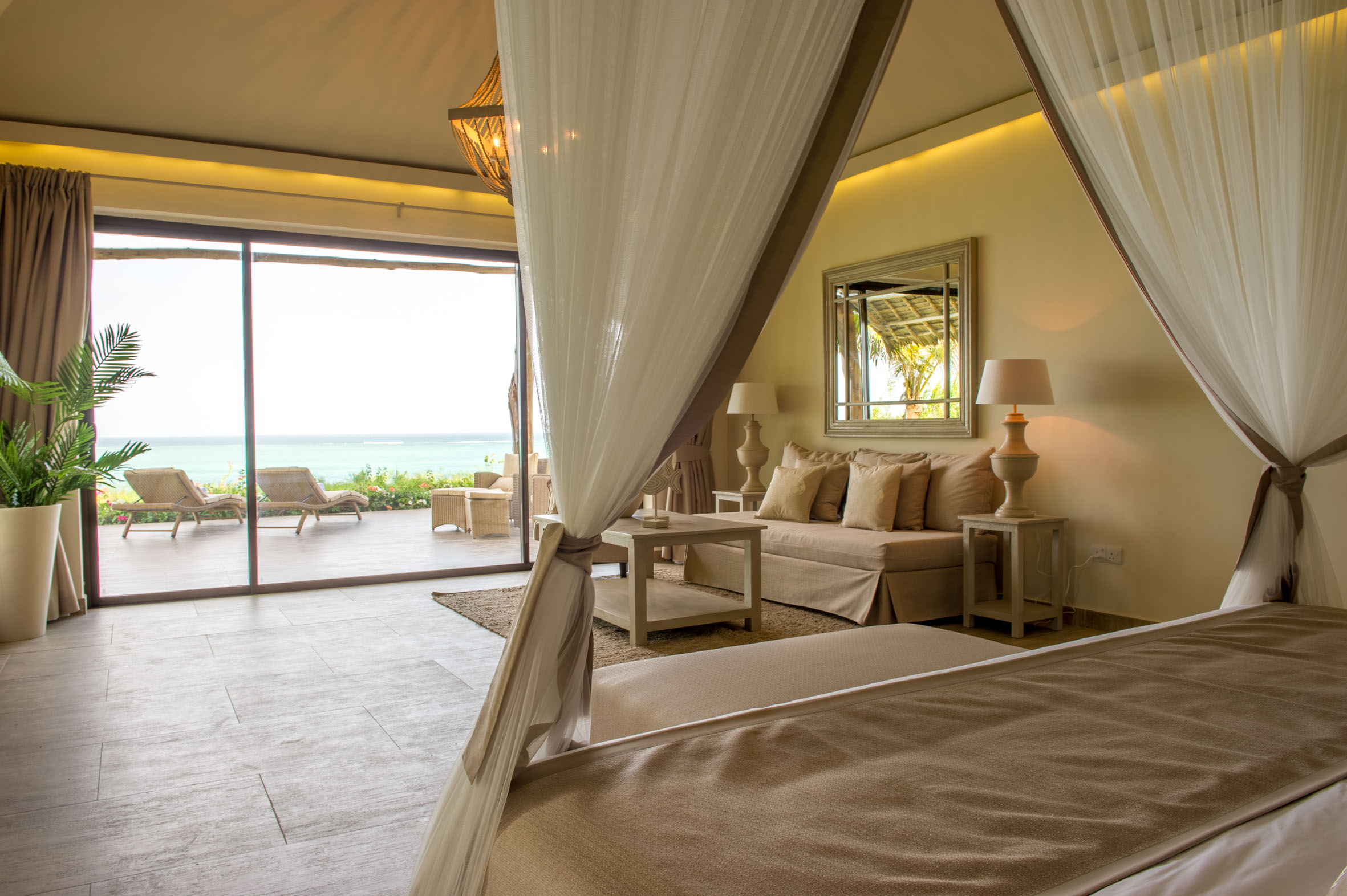 A view from the interior of the villa