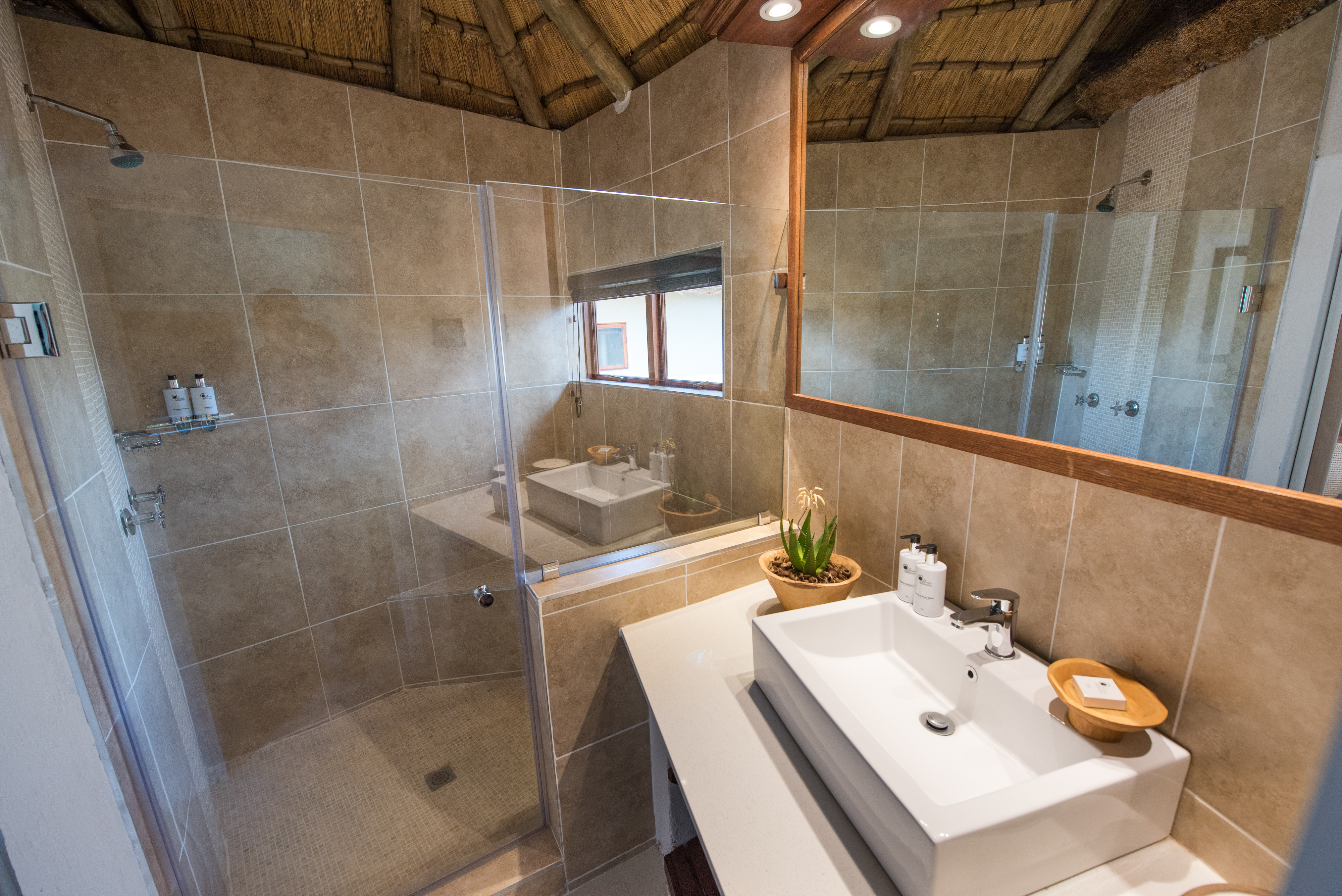 En-suite bathroom with opulent shower