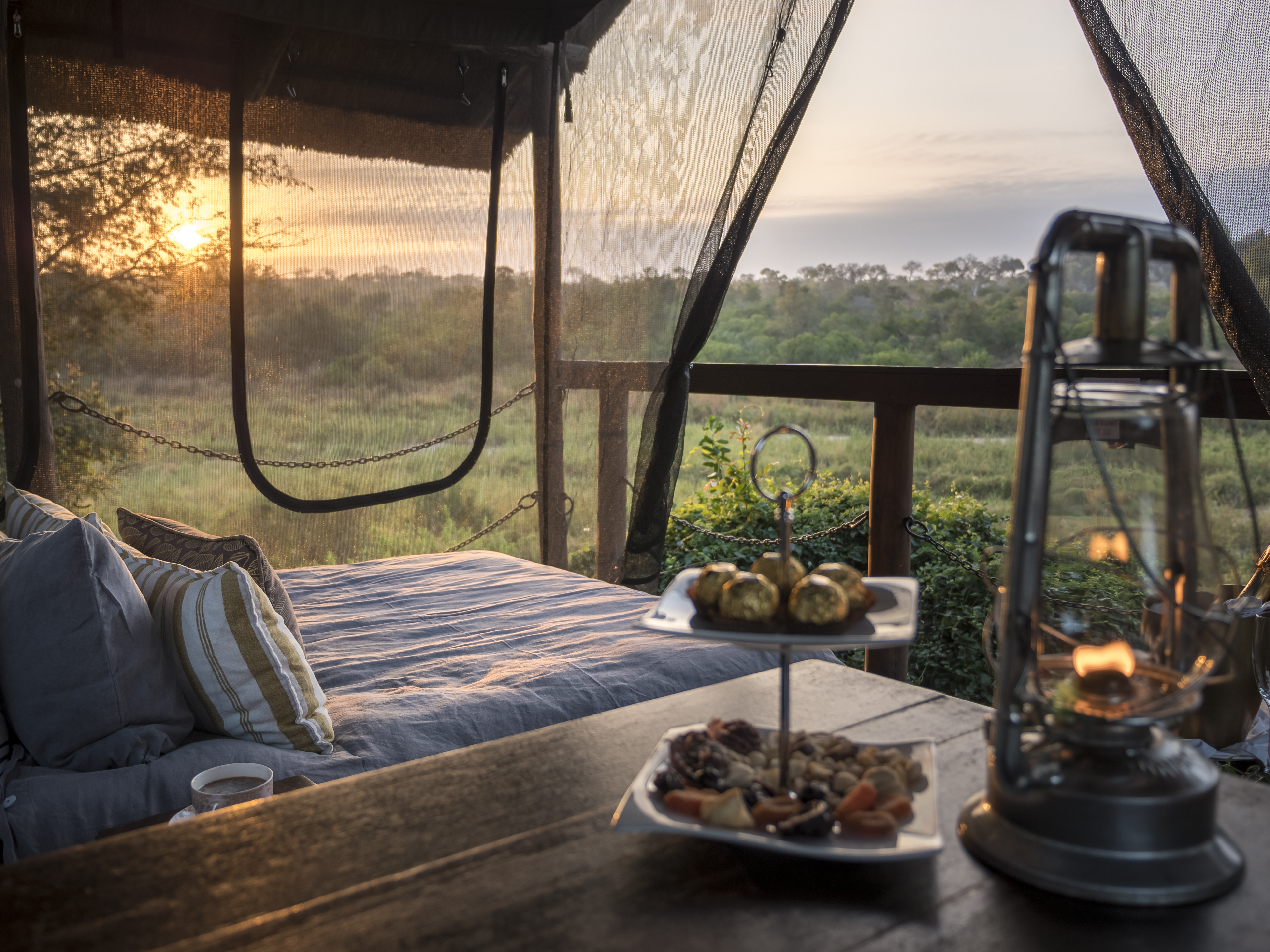 Sleep out on the deck at Jock Safari Lodge