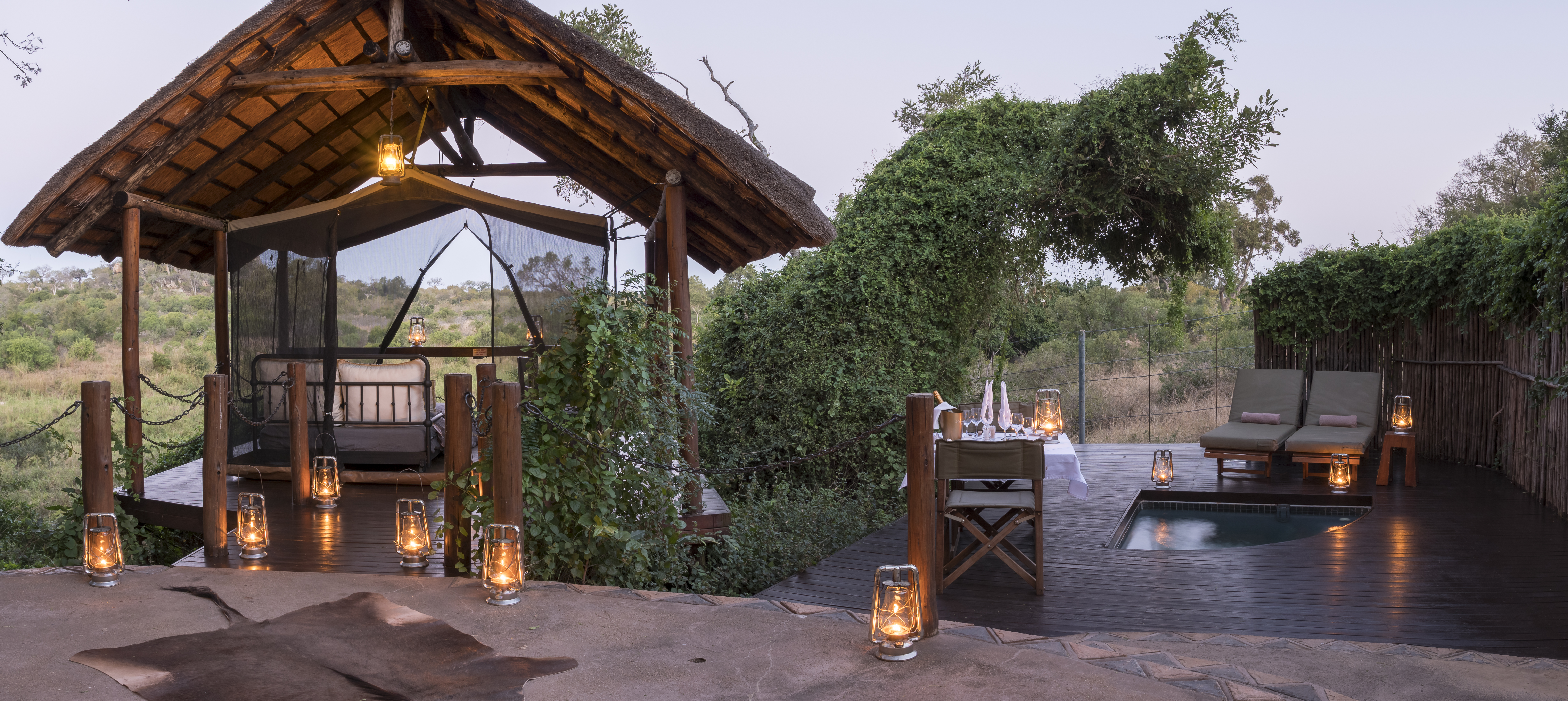 Sleep out on the deck at Jock Safari Lodge