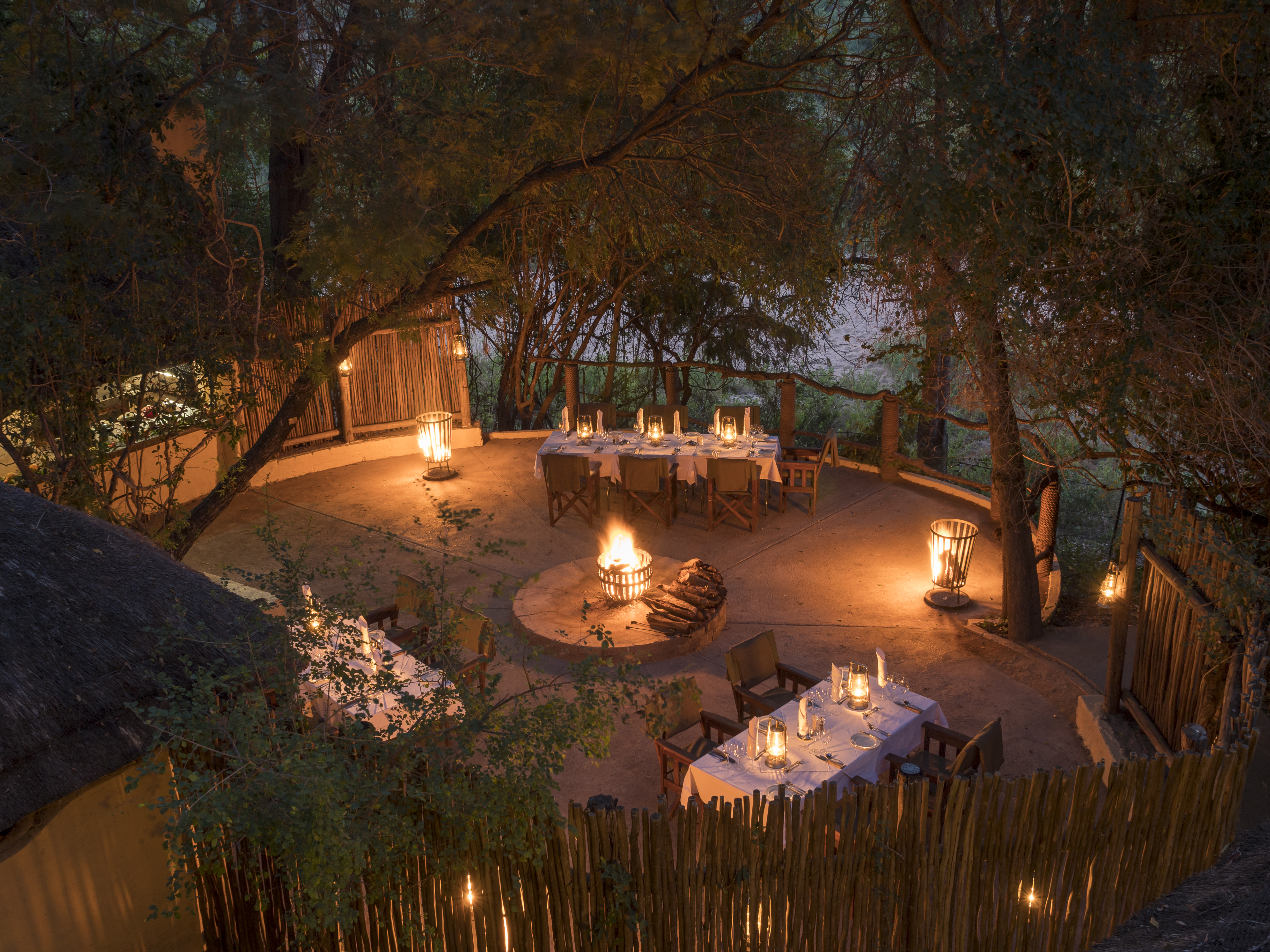Evening dining at Jock Safari Lodge