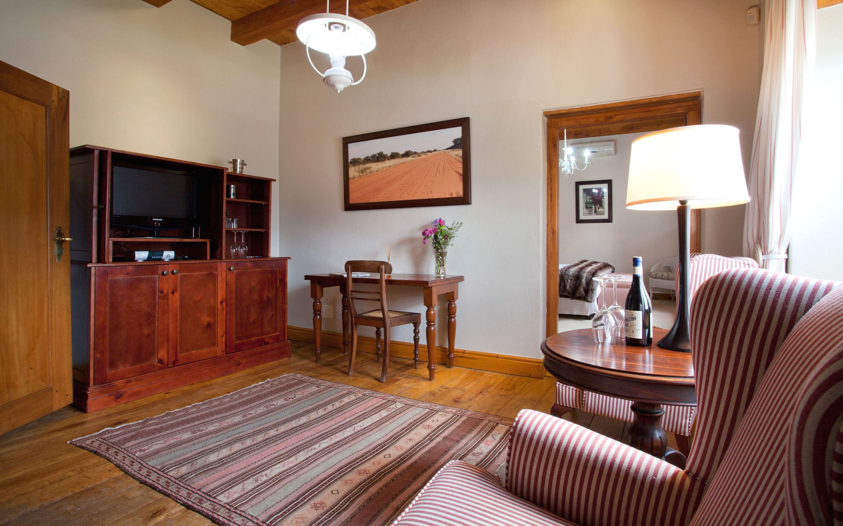 Beautiful Cape Dutch Style Breakfast area at Rickety Bridge Manor House