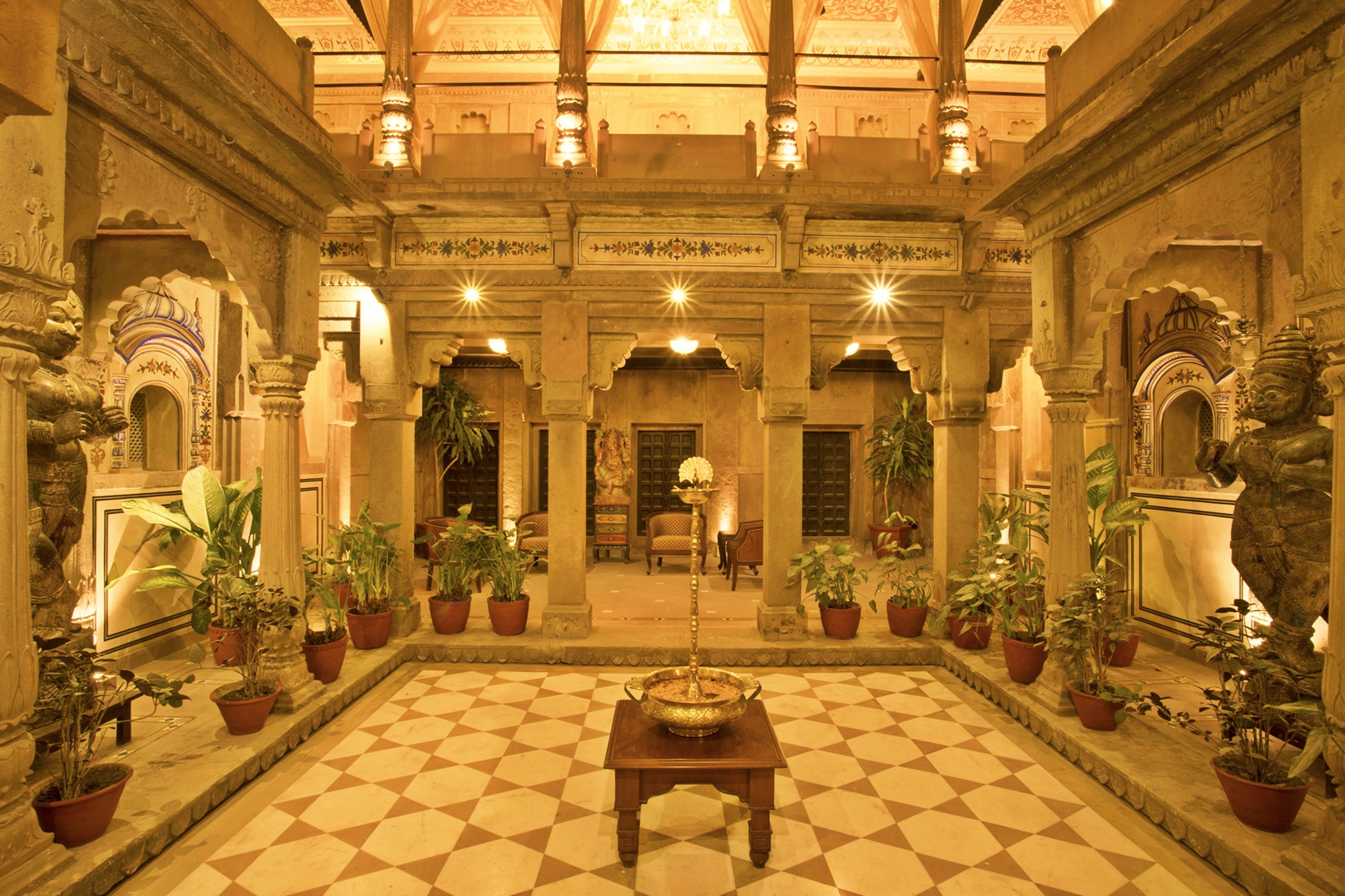 Evening view of Bada Aangan (Central Courtyard)