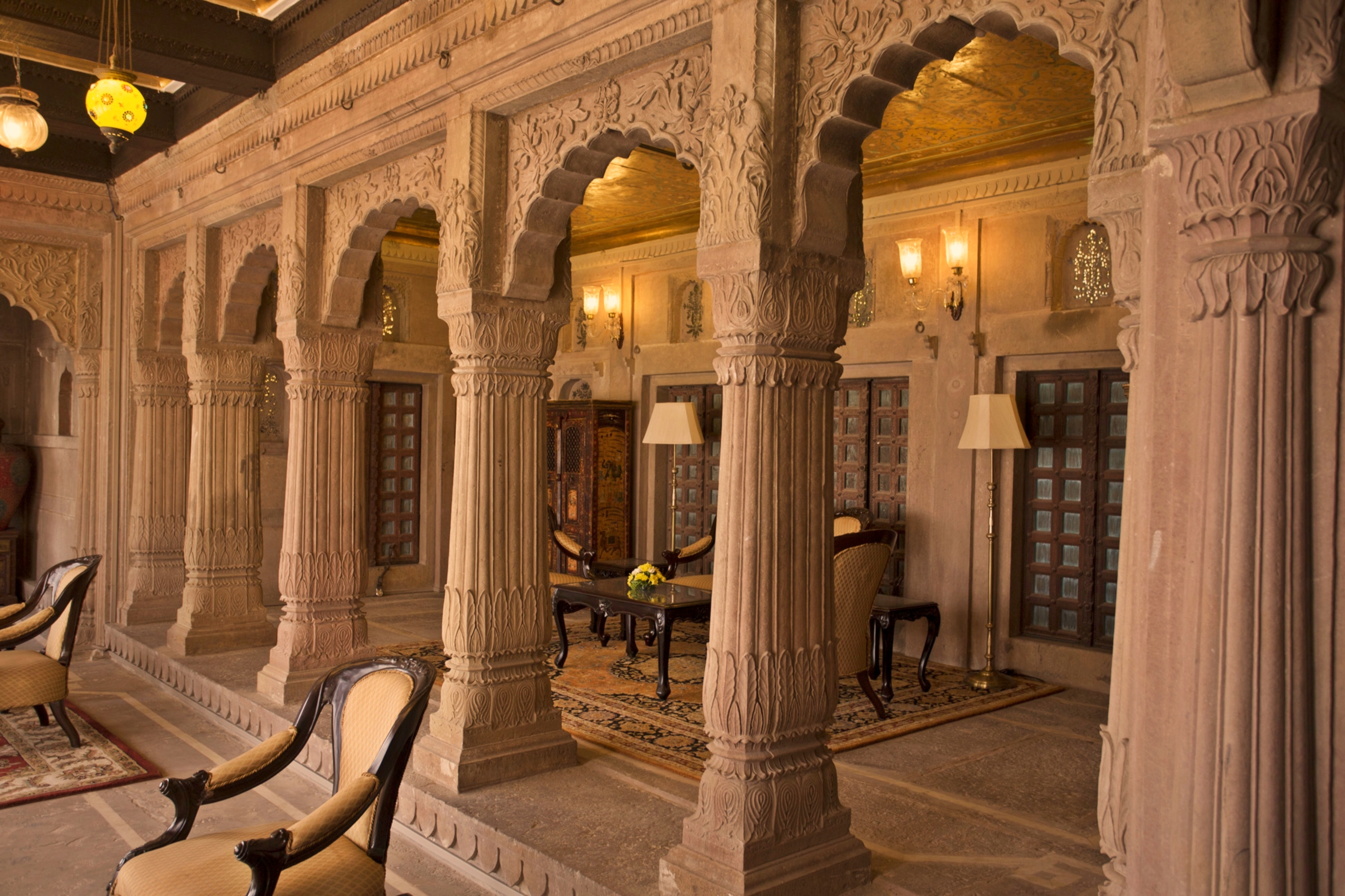 Pillars at Baithak (Lobby) showing the Maratha Architecture