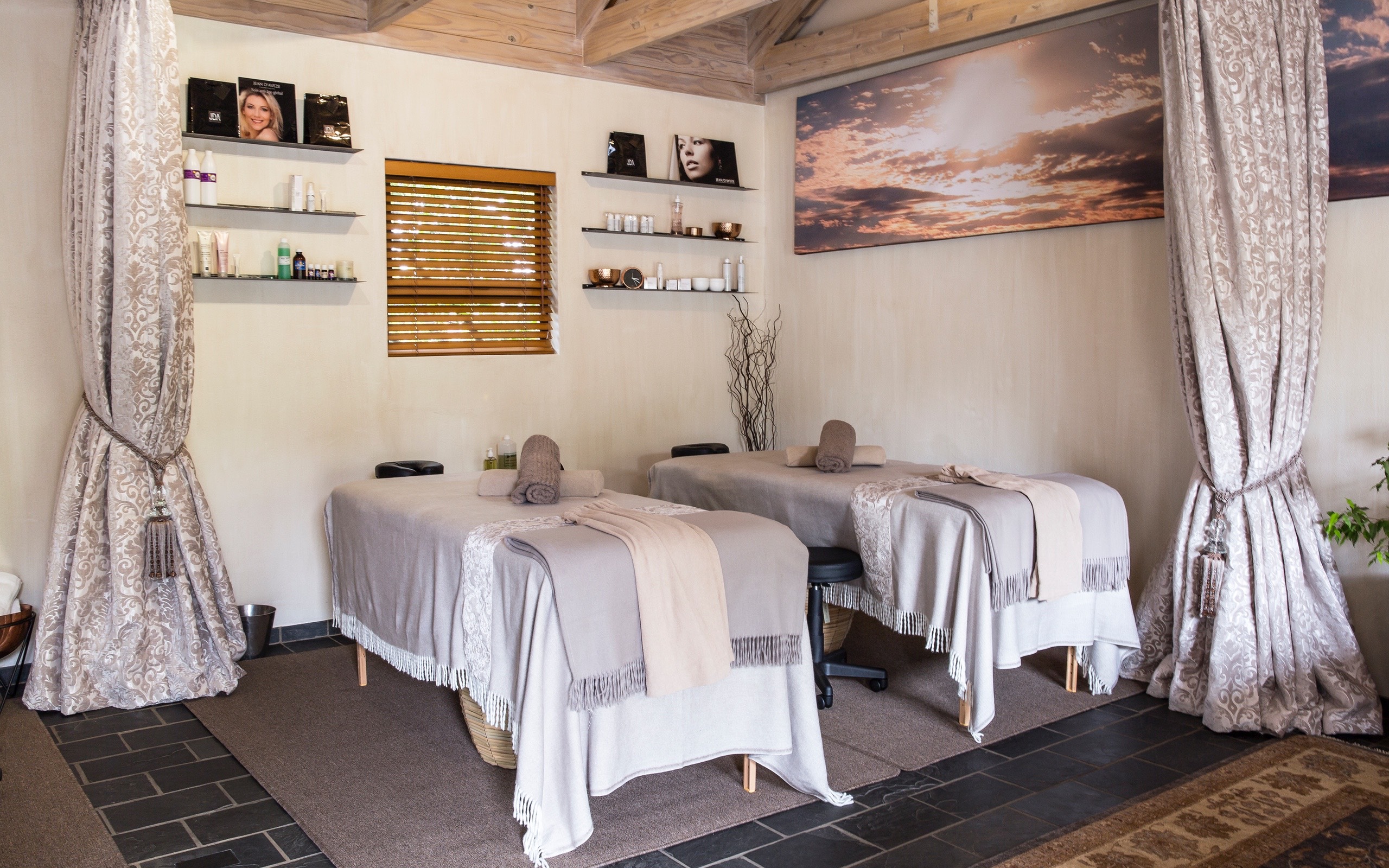 For massages, facials, mani's, pedi's, waxing etc.