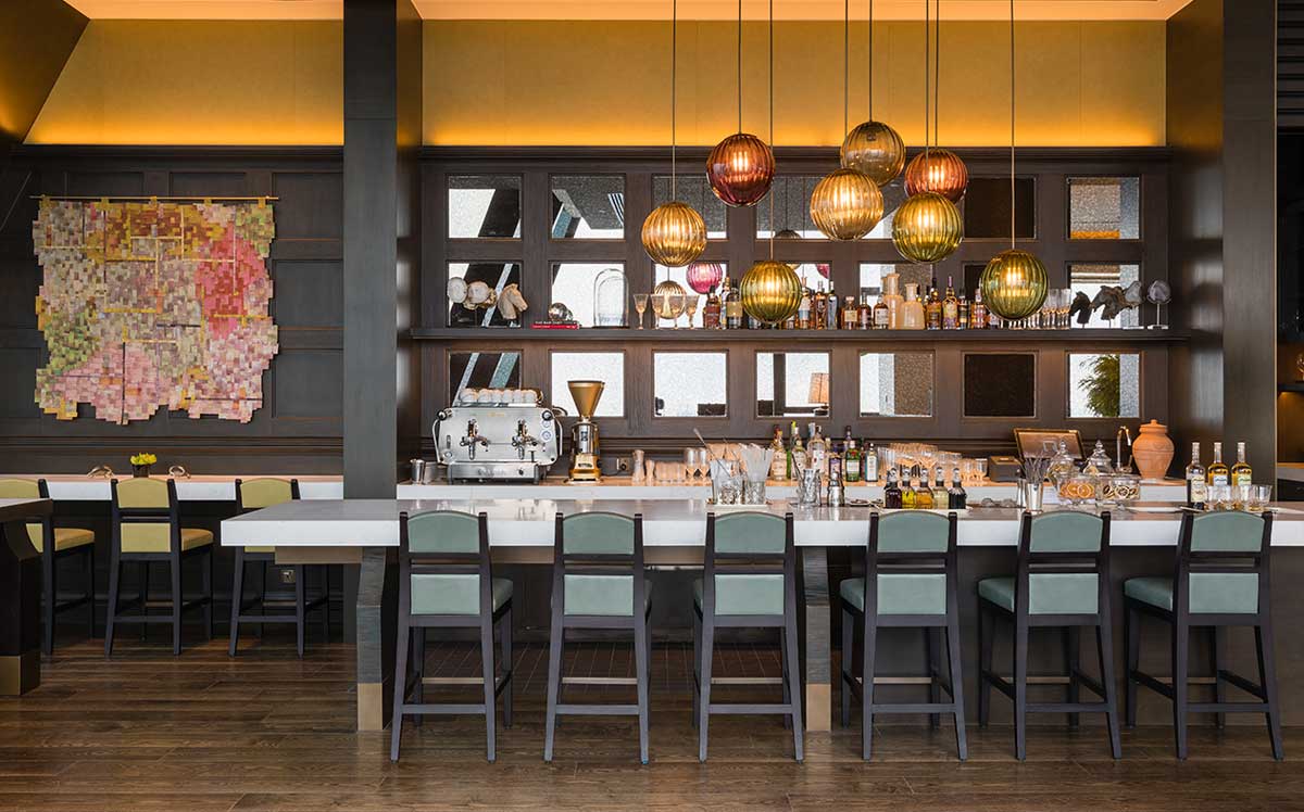 PASTRIES AND LIGHT SNACKS The central position and comfortable, effortless style of Living Room makes it the perfect venue to stop by for artisan coffee, cakes and sweet confections or a glass of your favorite evening tipple.