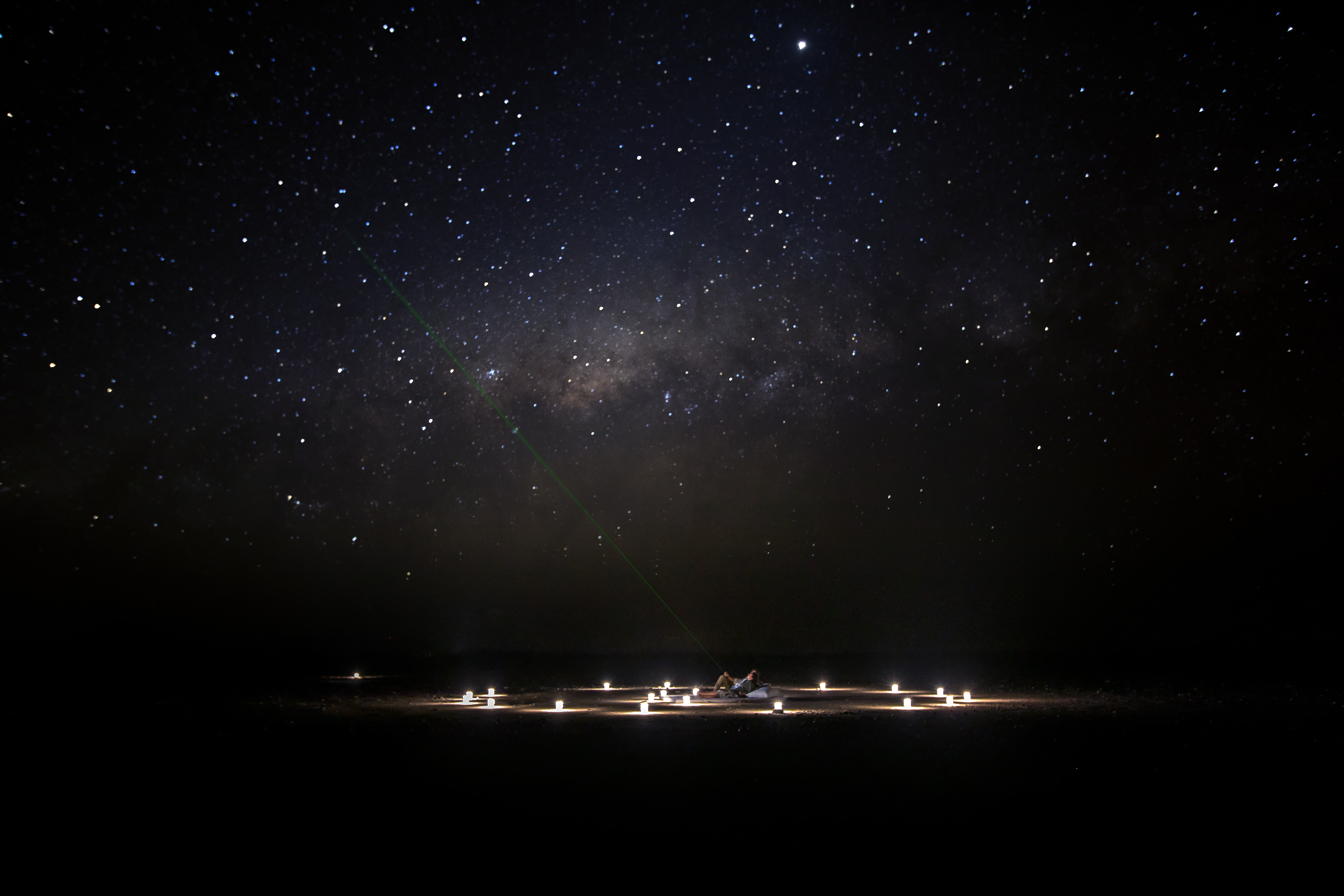 One of the unforgettable activities at Little Kulala is a romantic fairy-circle dinner