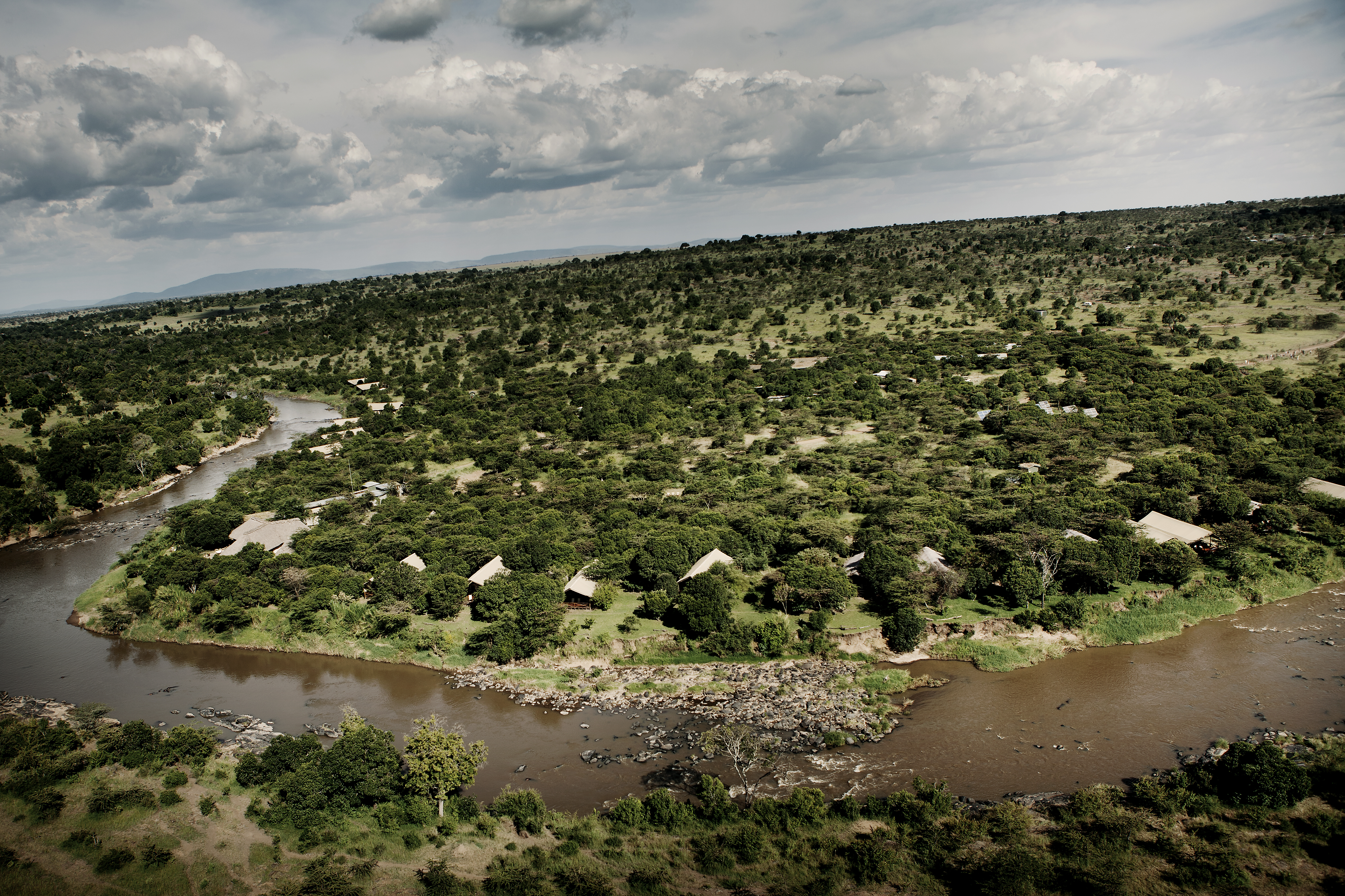 All tents are built with undisturbed view along the Mara River
