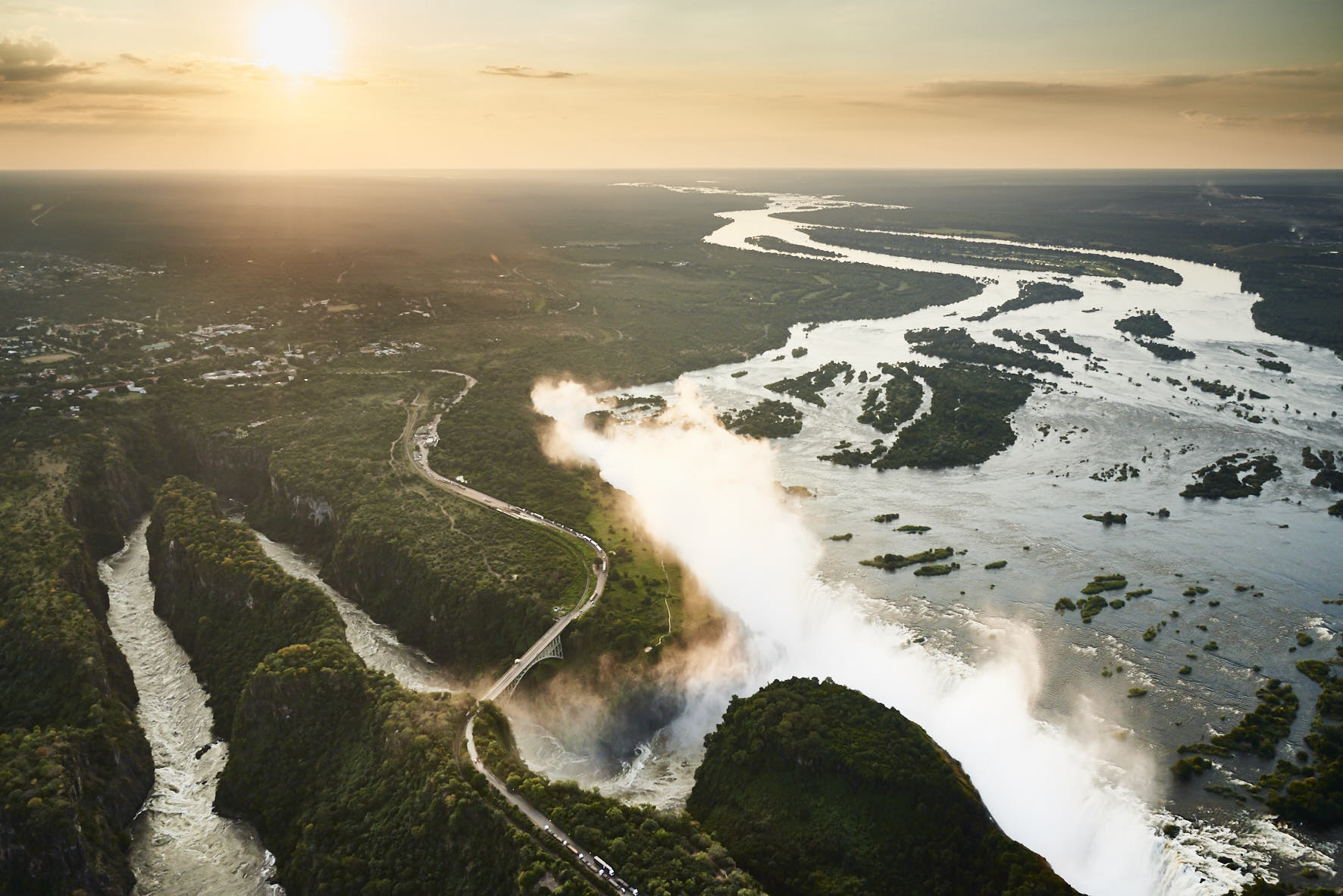 Upstream from one of the 7 Natural Wonders of the World
