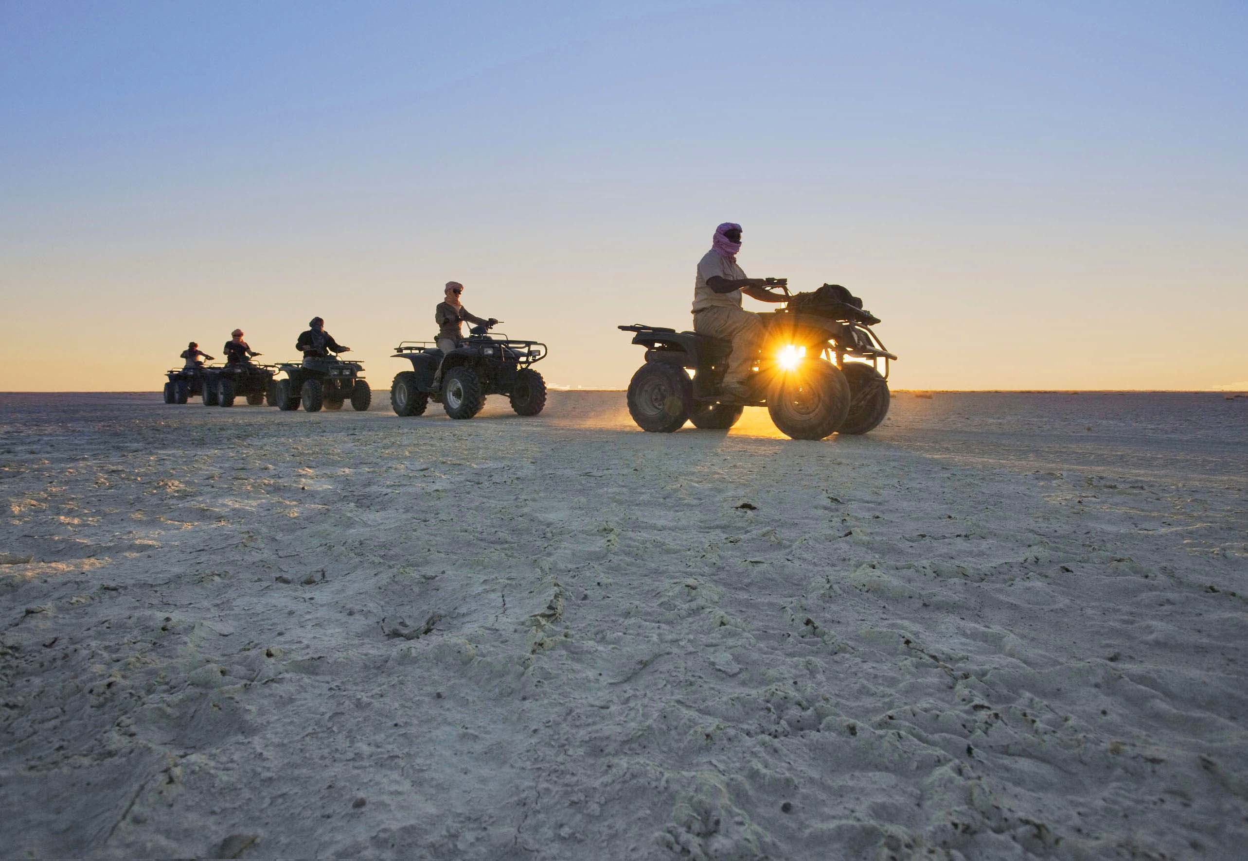 Dry season activity, quad biking along the pans 