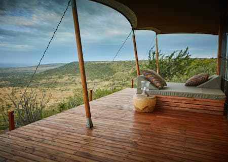 Private veranda with double day bed to relax and enjoy the stunning views