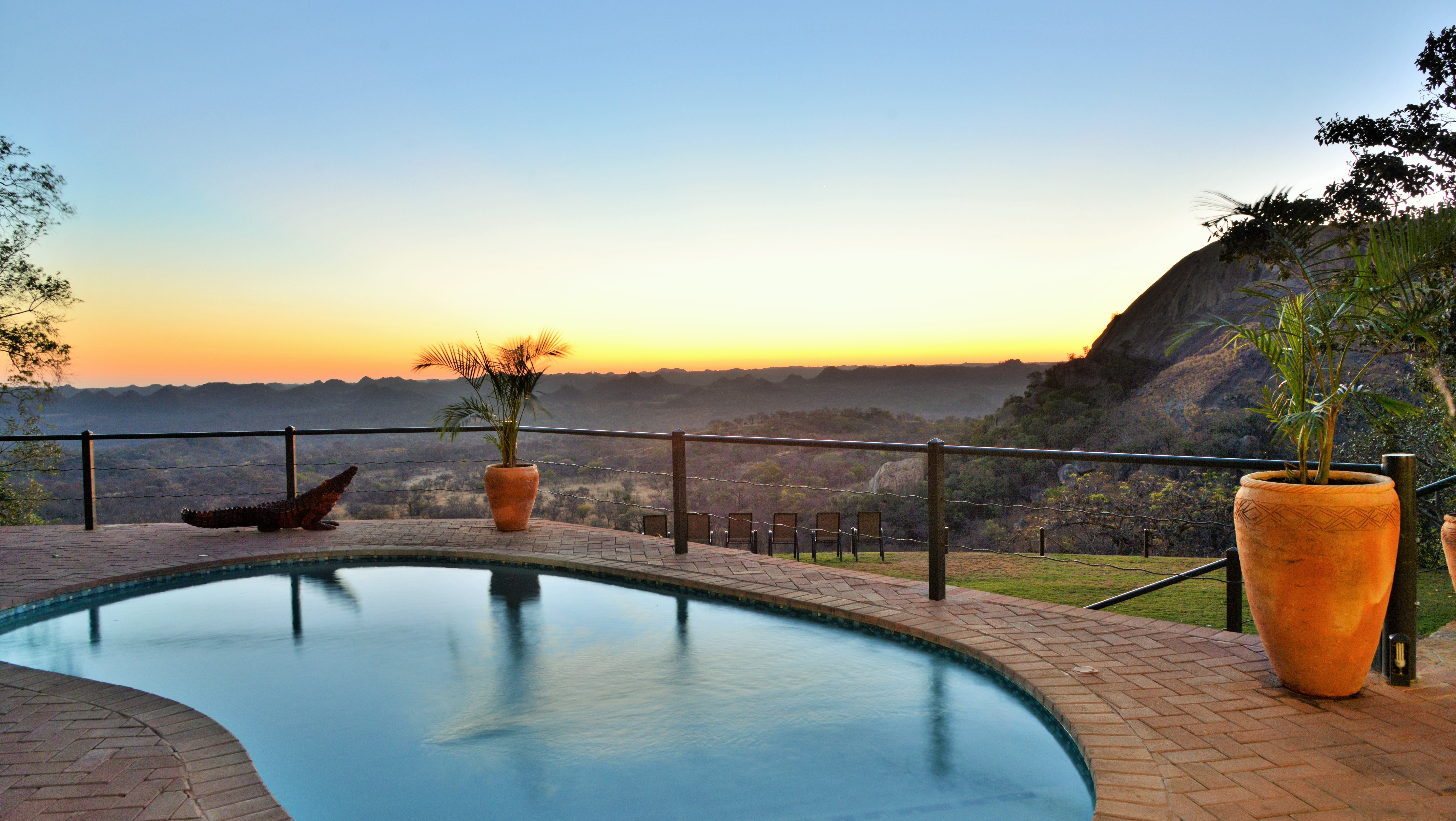 Beautiful views over surrounding landscape, whilst relaxing