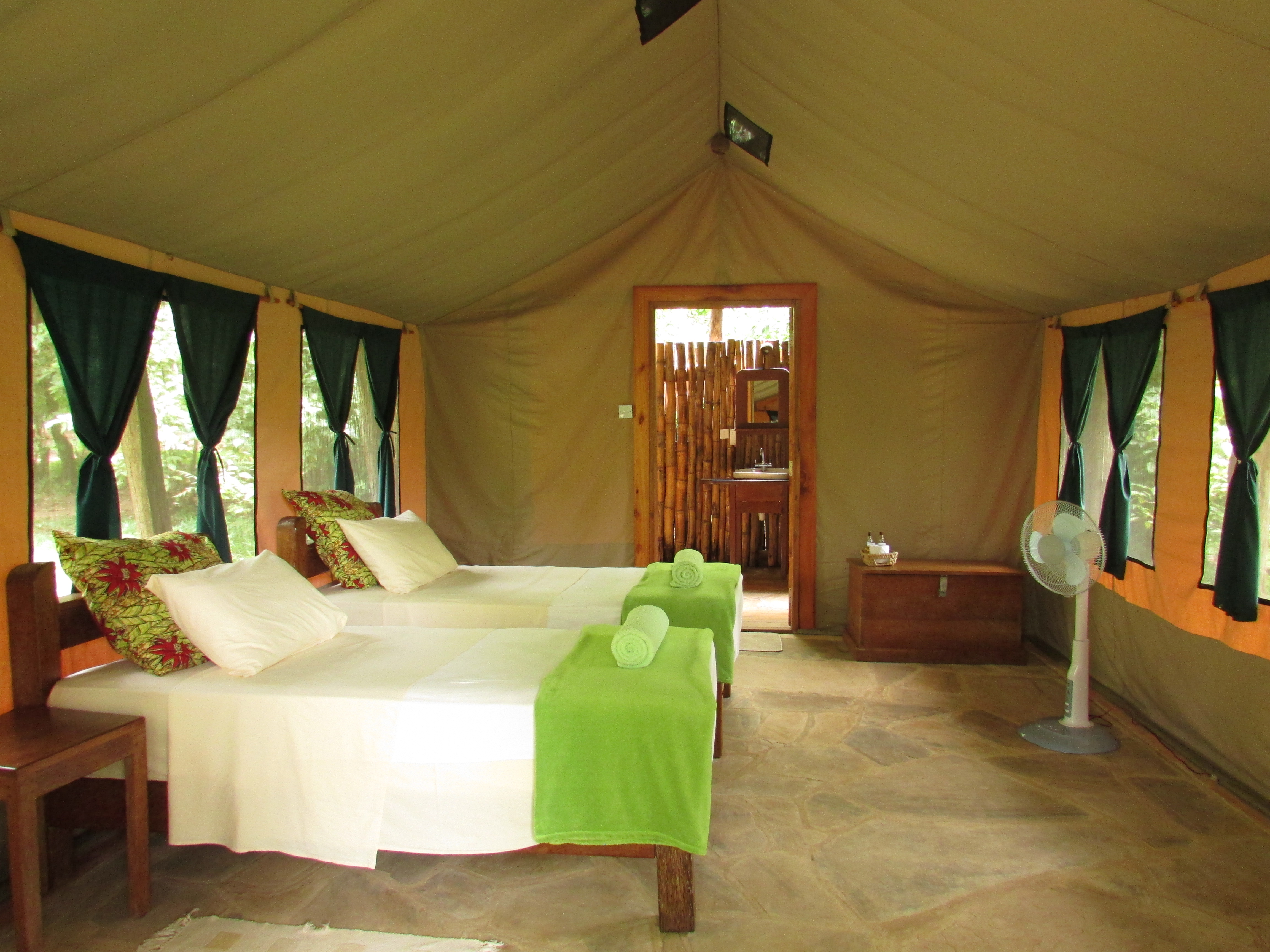 All en-suite tents have a bathroom attached