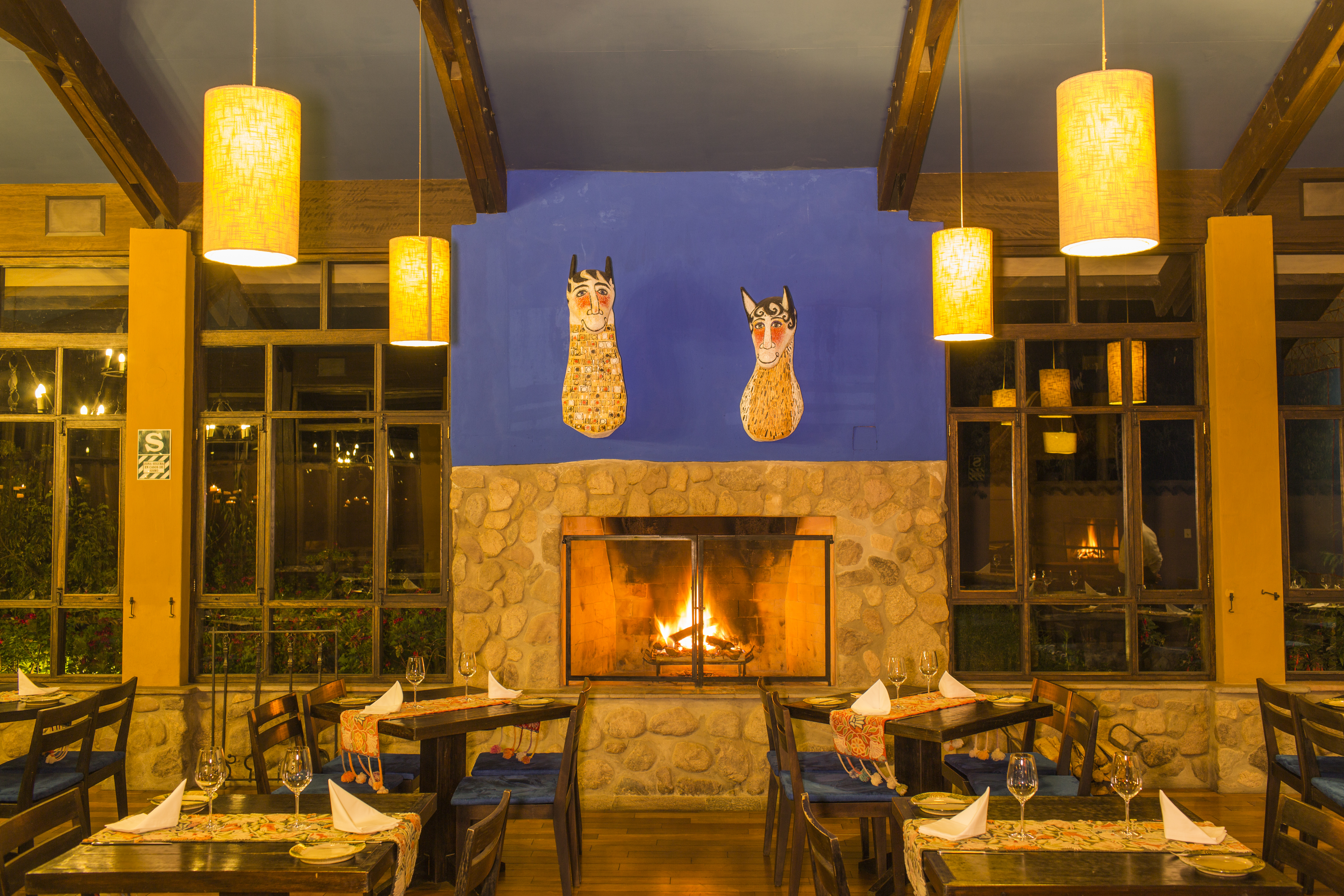 Cozy and colorful is the atmosphere of Wayra Restaurant