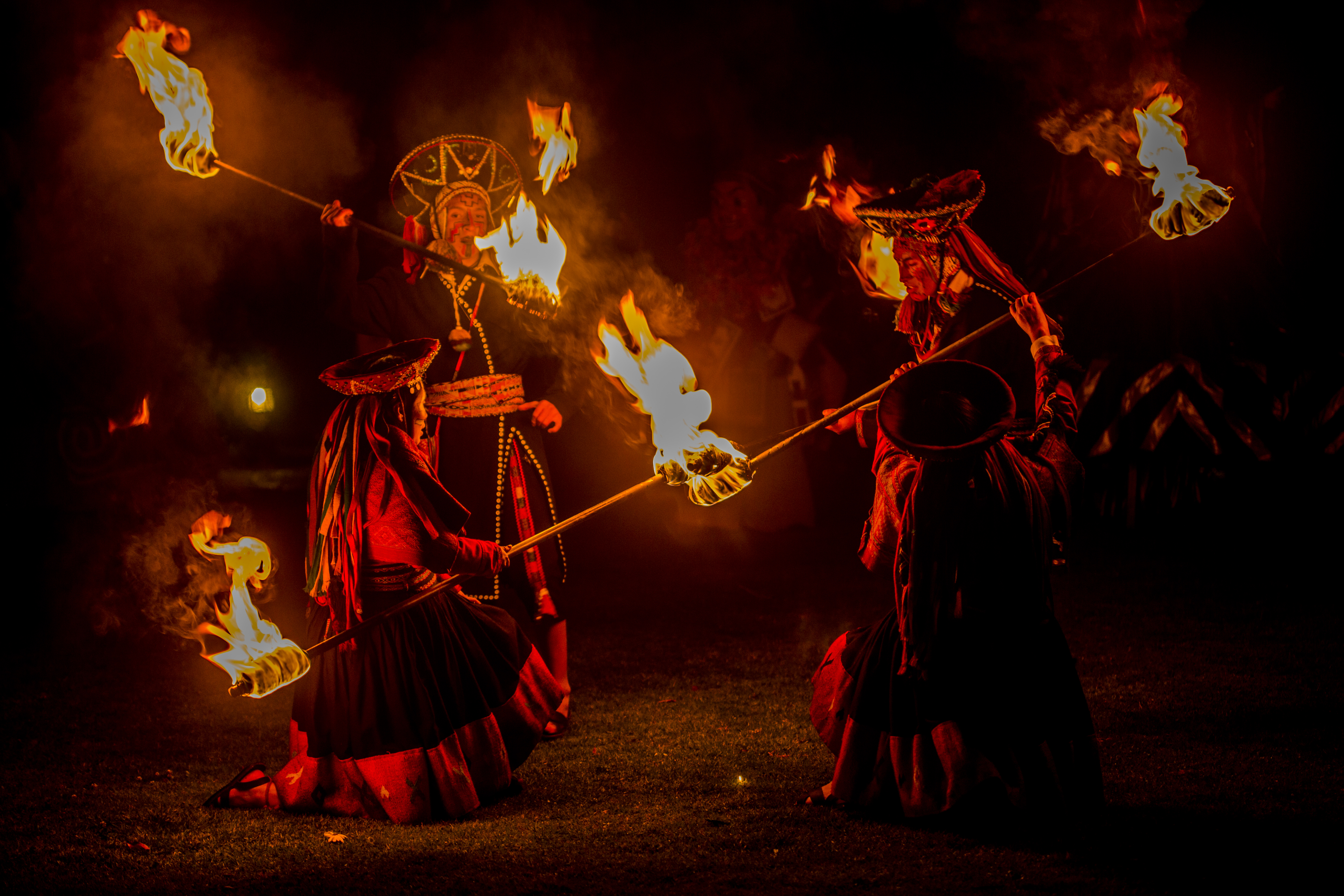 Theater presentation  on the gardens of Wayra  