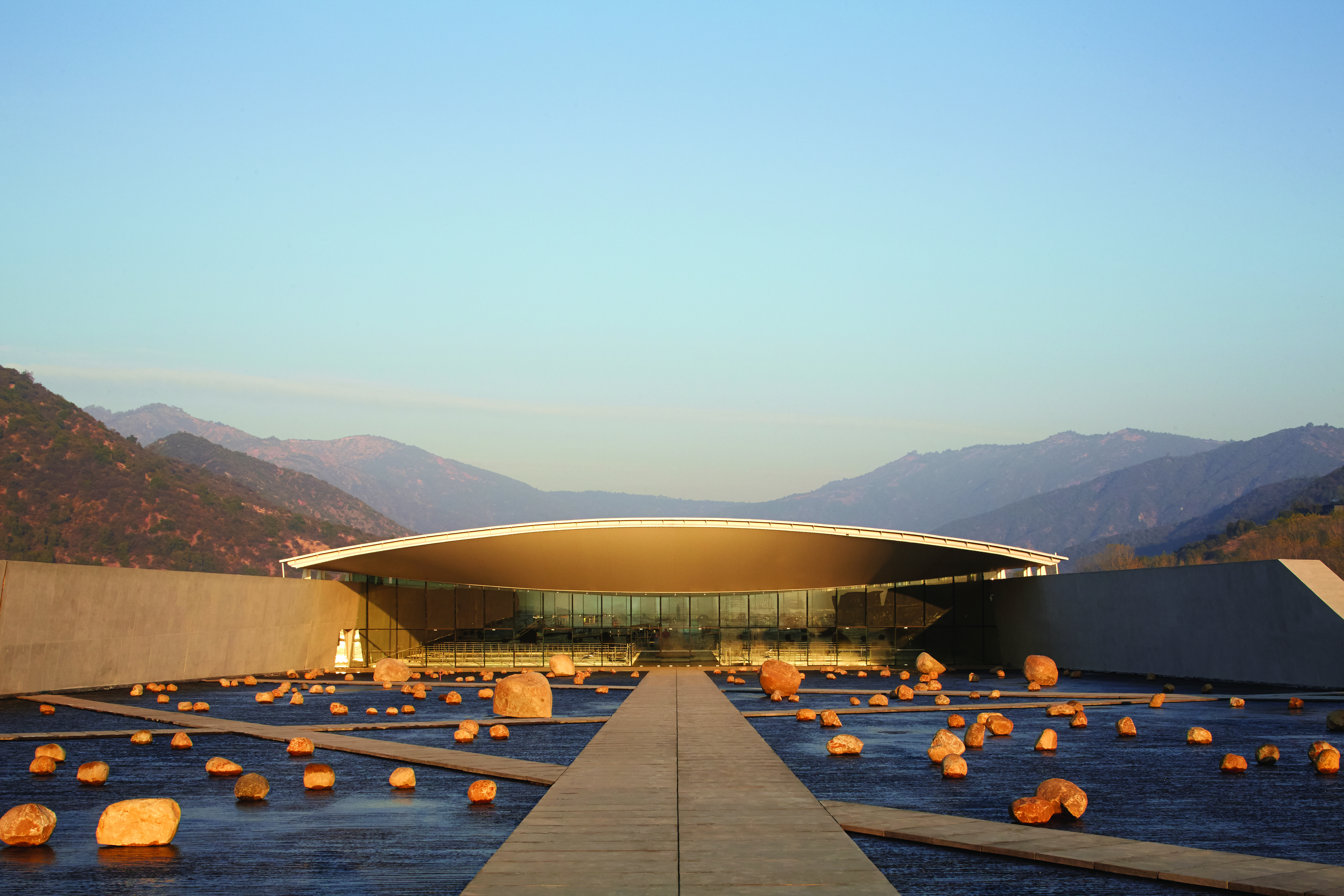 Designed by celebrated Pritzker Prize candidate Chilean architect Smiljan Radic in collaboration with Alex and Carrie Vik and the team at VIK, the winery was thoughtfully designed to have minimal impact on the surrounding landscape.