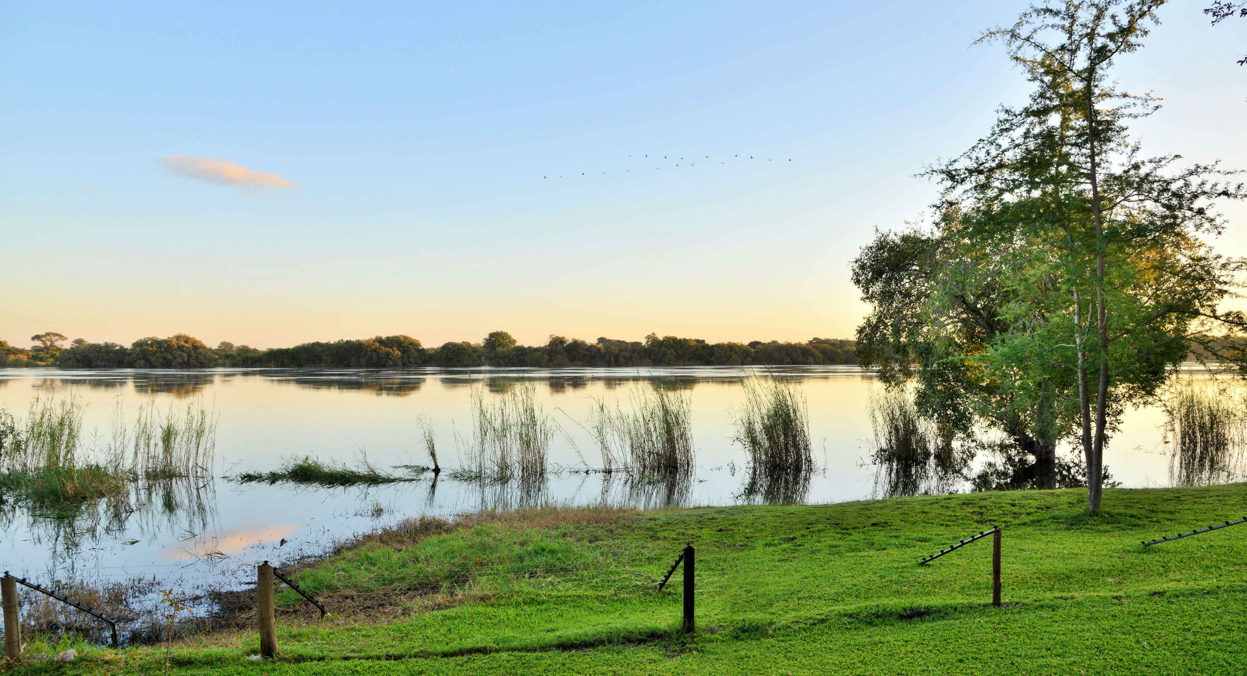 View of the Chobe River from River View Lodge's public areas.