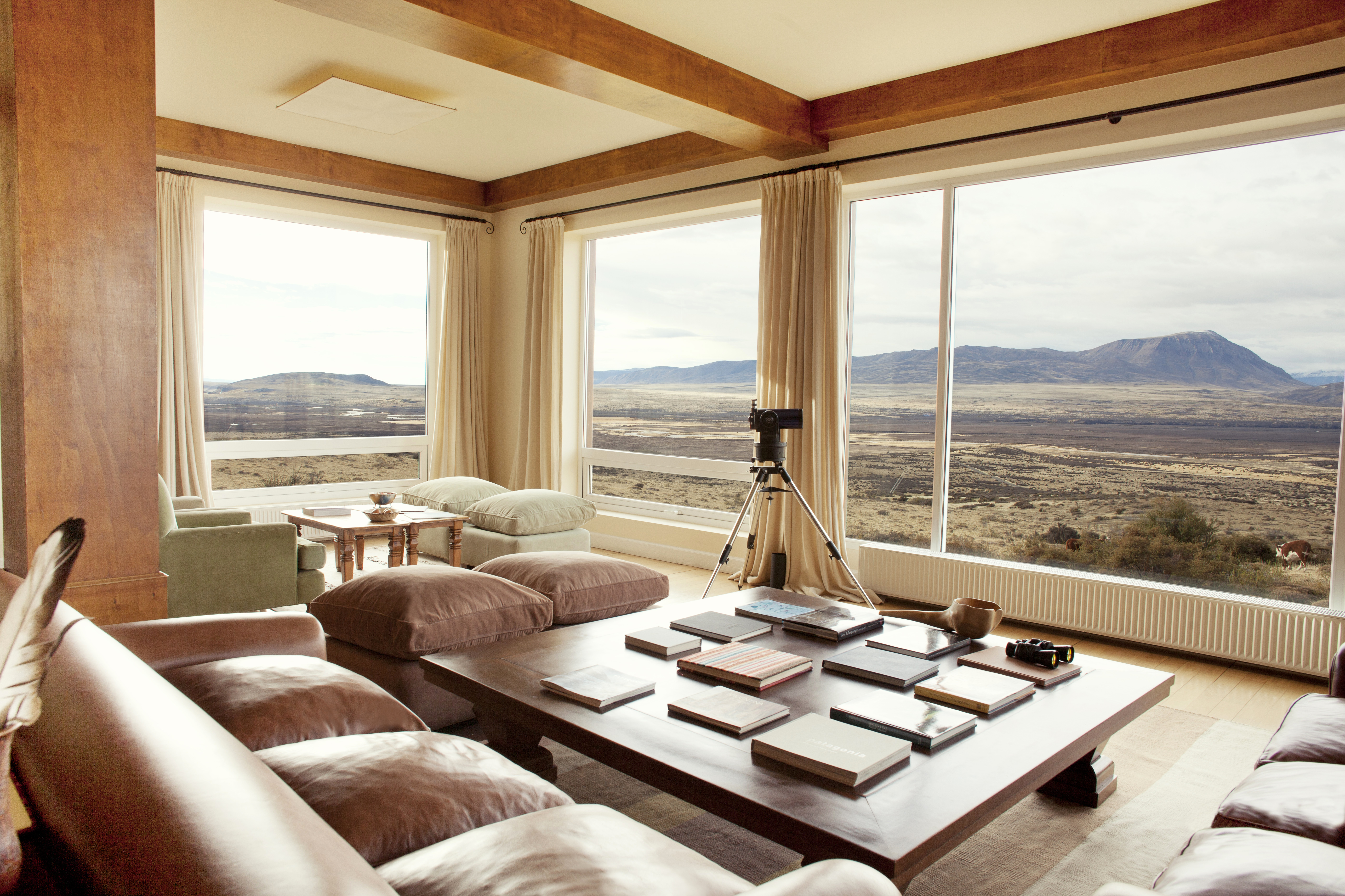 Main living room looking out the steppe