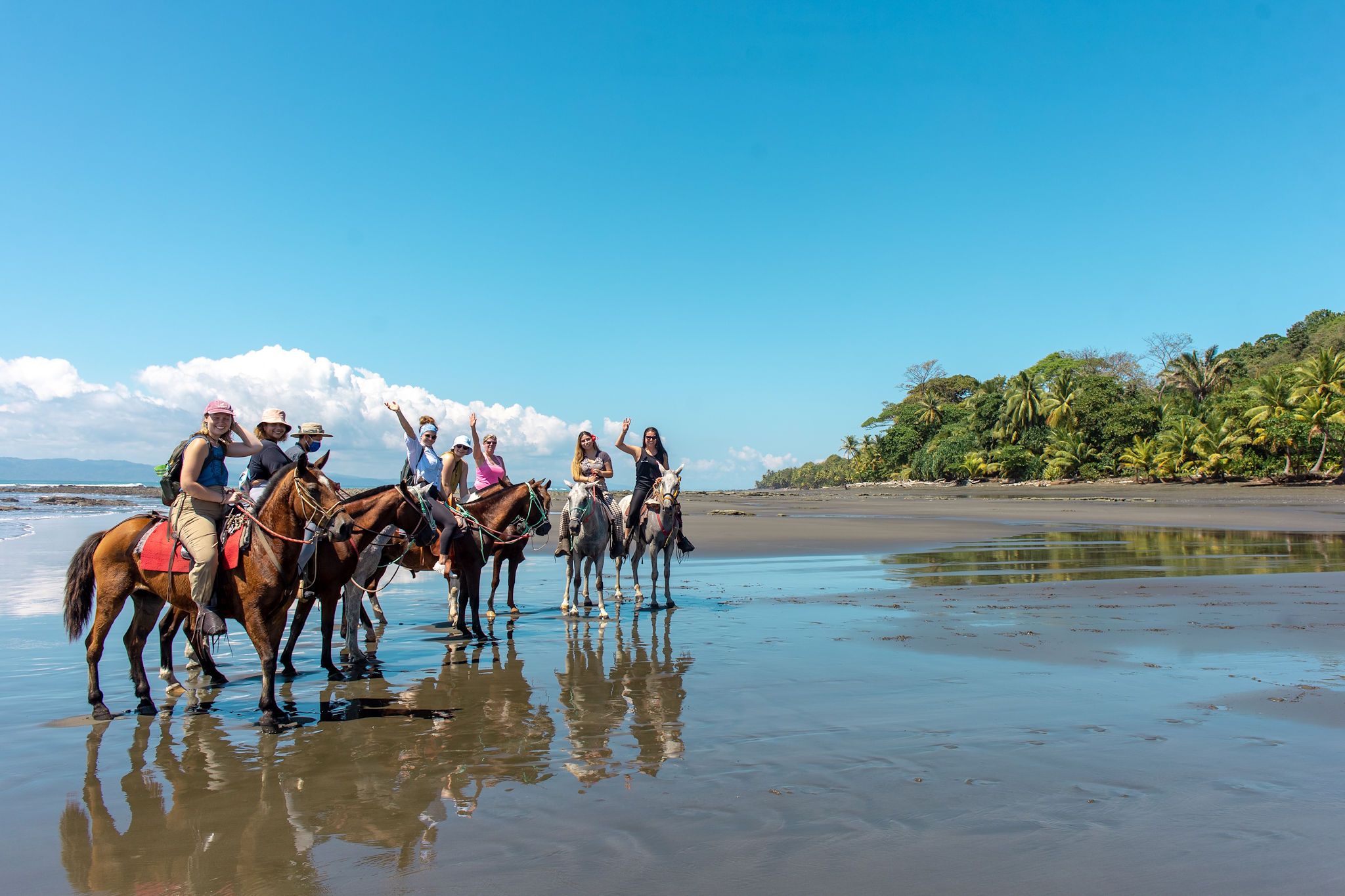 Horseback riding on the beach