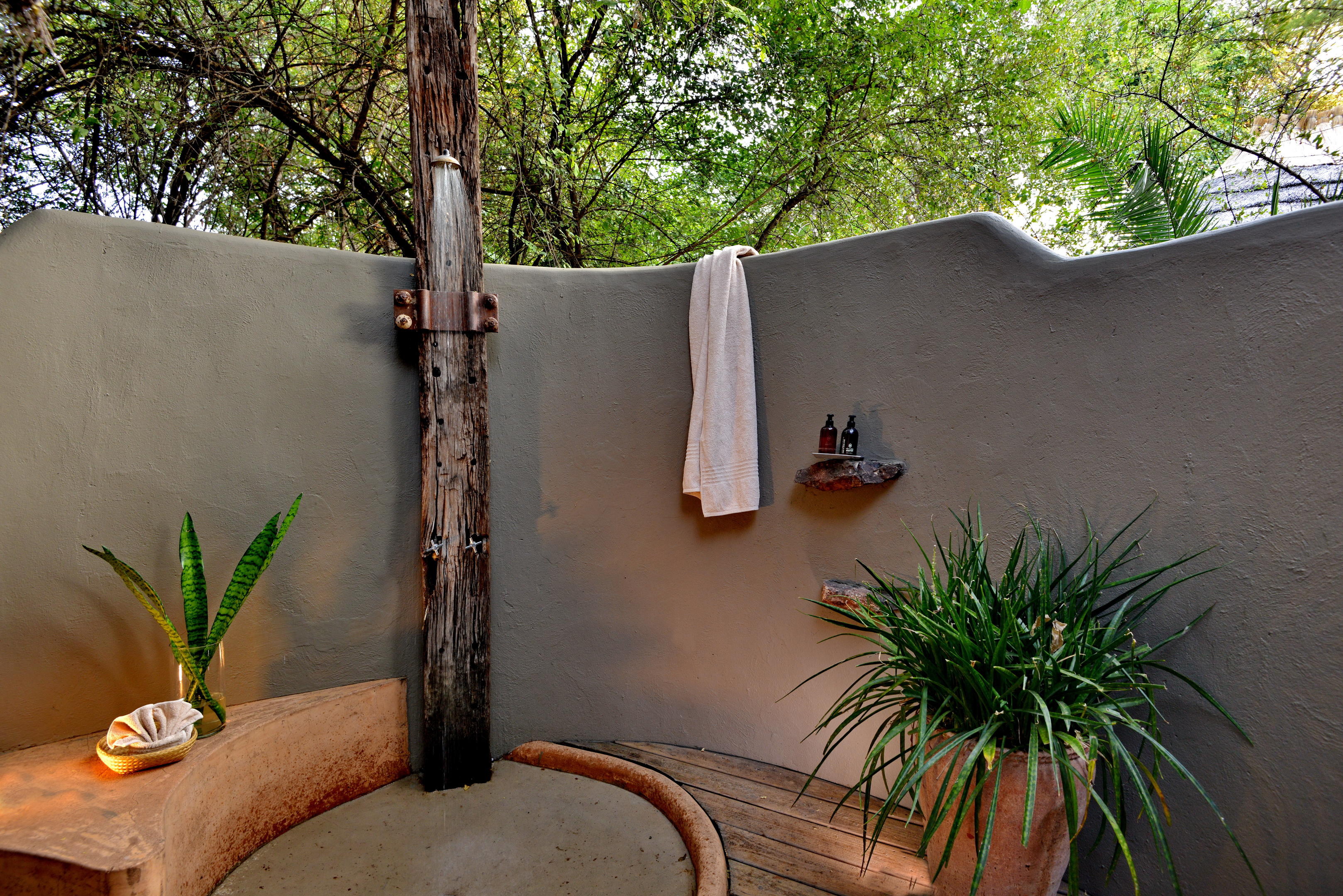 Riverine outside shower