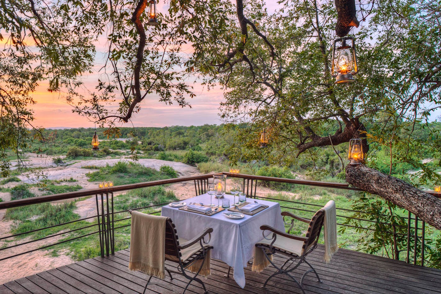 romantic dining leadwood lodge kruger national park south africa  
