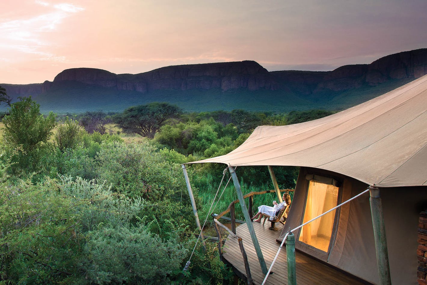 luxury tented suite exterior marataba lodge waterberg south africa  